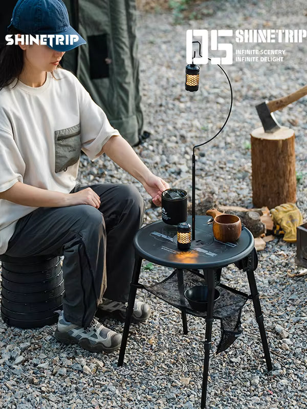 山趣（やましゅみ） SHINETRIP シャイントリップ #05 Series Height-Adjustable Tactical Round Stool 高さ調整式タクティカルラウンドスツール（A553-H0D / A553-D0D）