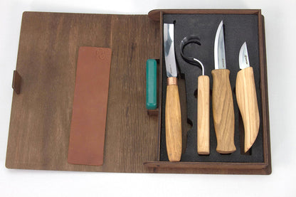 ビーバークラフト ブックボックス スプーンとククサの彫刻セット 4本セット Beaver Craft S43 book Spoon and Kuksa Carving Set