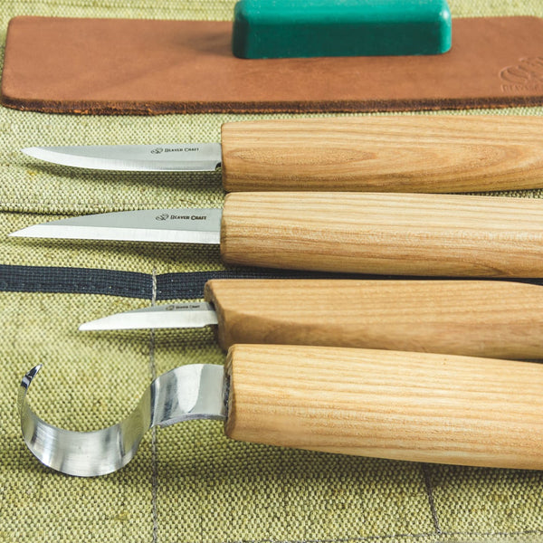 ビーバークラフト スプーン彫刻用木彫りツールセット Beaver Craft S48 Wood Carving Tool Set for Spoon Carving