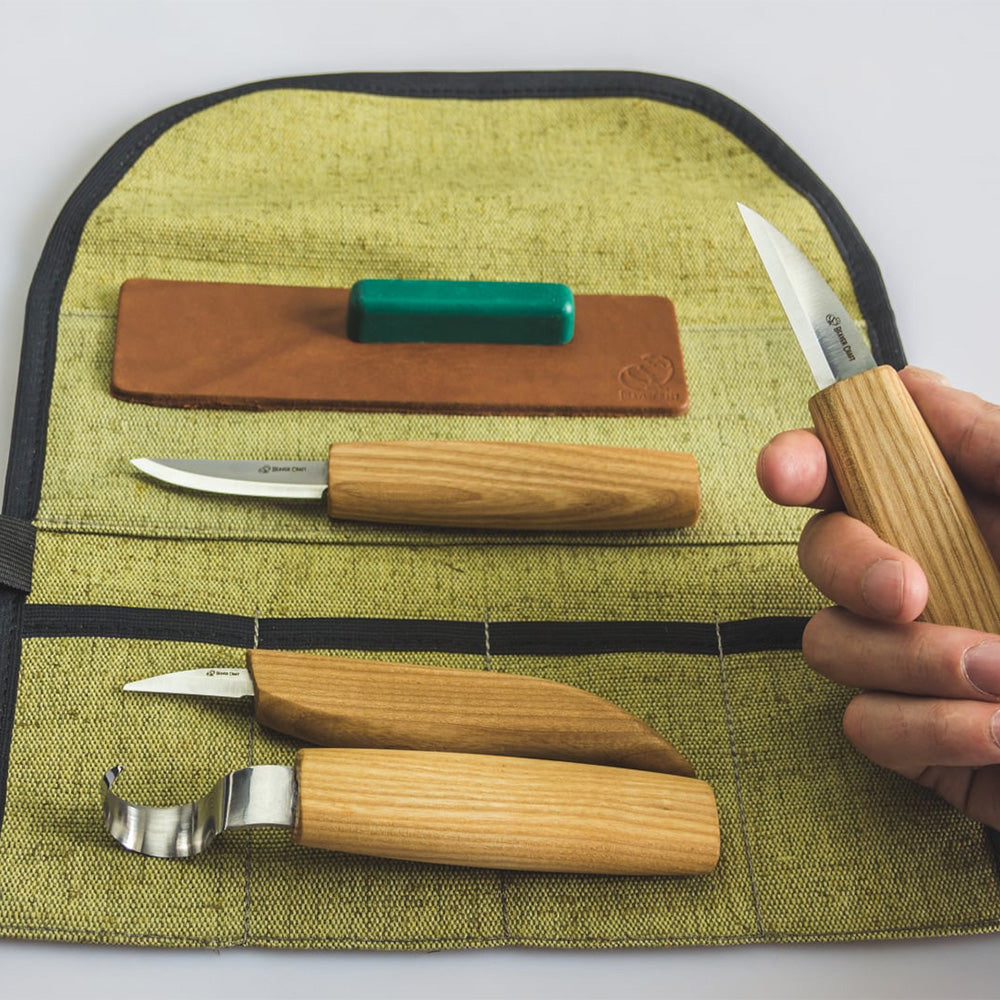 ビーバークラフト スプーン彫刻用木彫りツールセット Beaver Craft S48 Wood Carving Tool Set for Spoon Carving