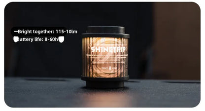 山趣（ShineTrip） ST-05シリーズ 回転式 19グリマー LEDランタン（Black／Transparent／Green／Sand）