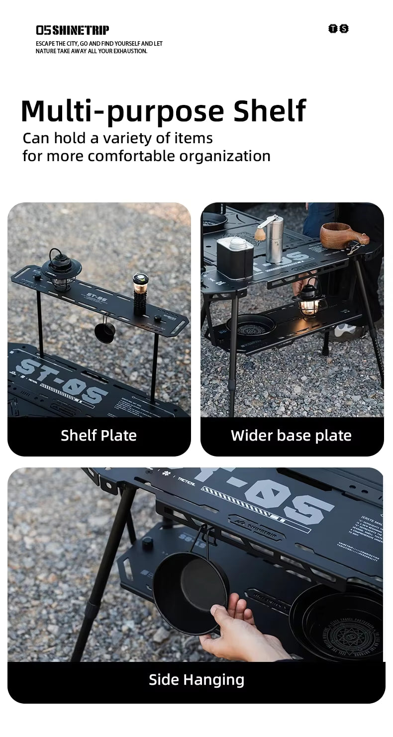 山趣（やましゅみ） SHINETRIP シャイントリップ #05 Series Tactical Skateboard Table System タクティカル スケートボードテーブル システム（A503-H00 / A503-H01 / A503-H02 / A503-H03 / A503-H11 / A503-K0S / A503-K0M / A503-K0L）