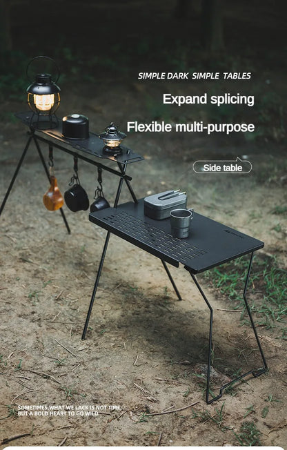 SHINETRIP 5052アルミ サイドテーブル 拡張ボード連結対応（折りたたみ）A455-T00