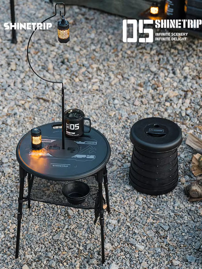 山趣（やましゅみ） SHINETRIP シャイントリップ #05 Series Height-Adjustable Tactical Round Stool 高さ調整式タクティカルラウンドスツール（A553-H0D / A553-D0D）