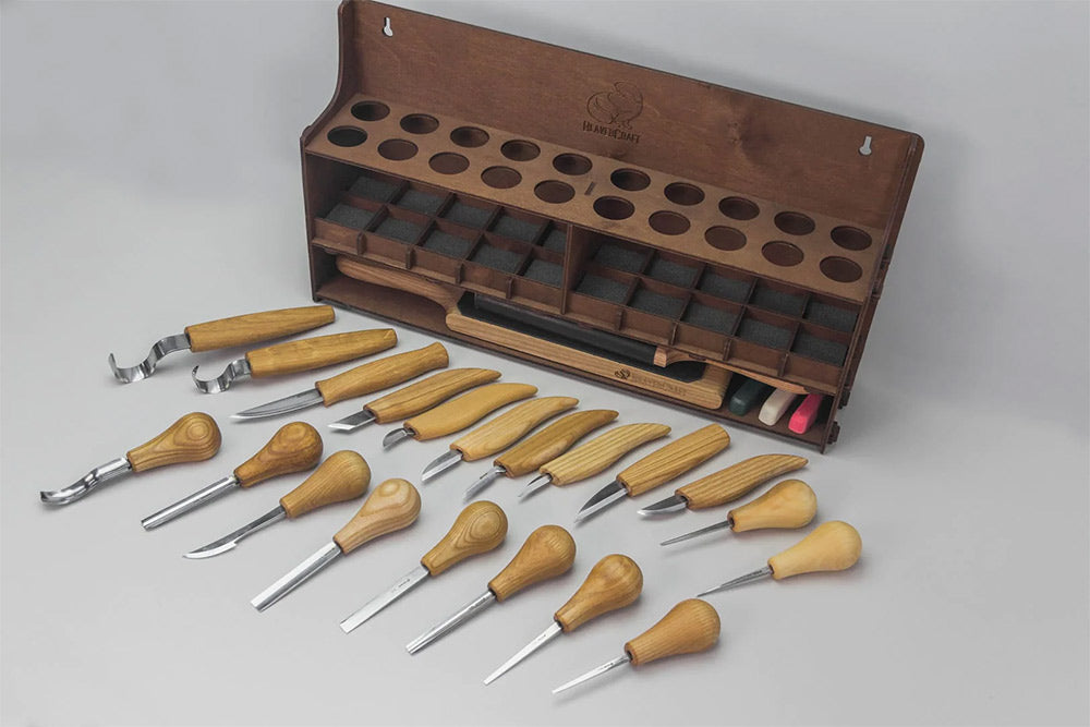 ビーバークラフト 大型木彫りツールセット 20個 Beaver Craft S57 Wood Carving Set + accessories