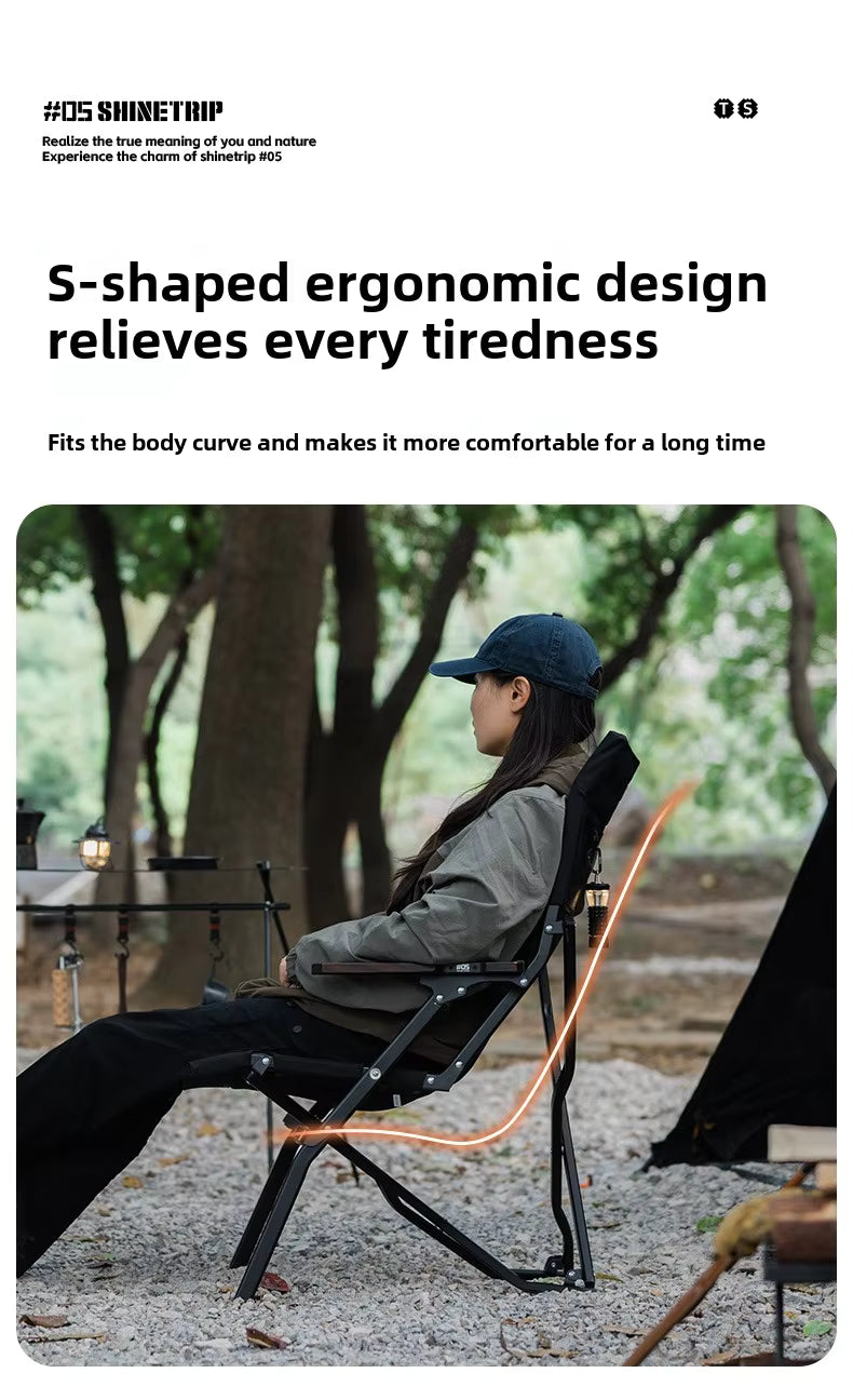 山趣（やましゅみ） SHINETRIP シャイントリップ #05 Series Comfortable Folding Chair ハイバック フォールディングチェア（A508-H00 / A508-T00）