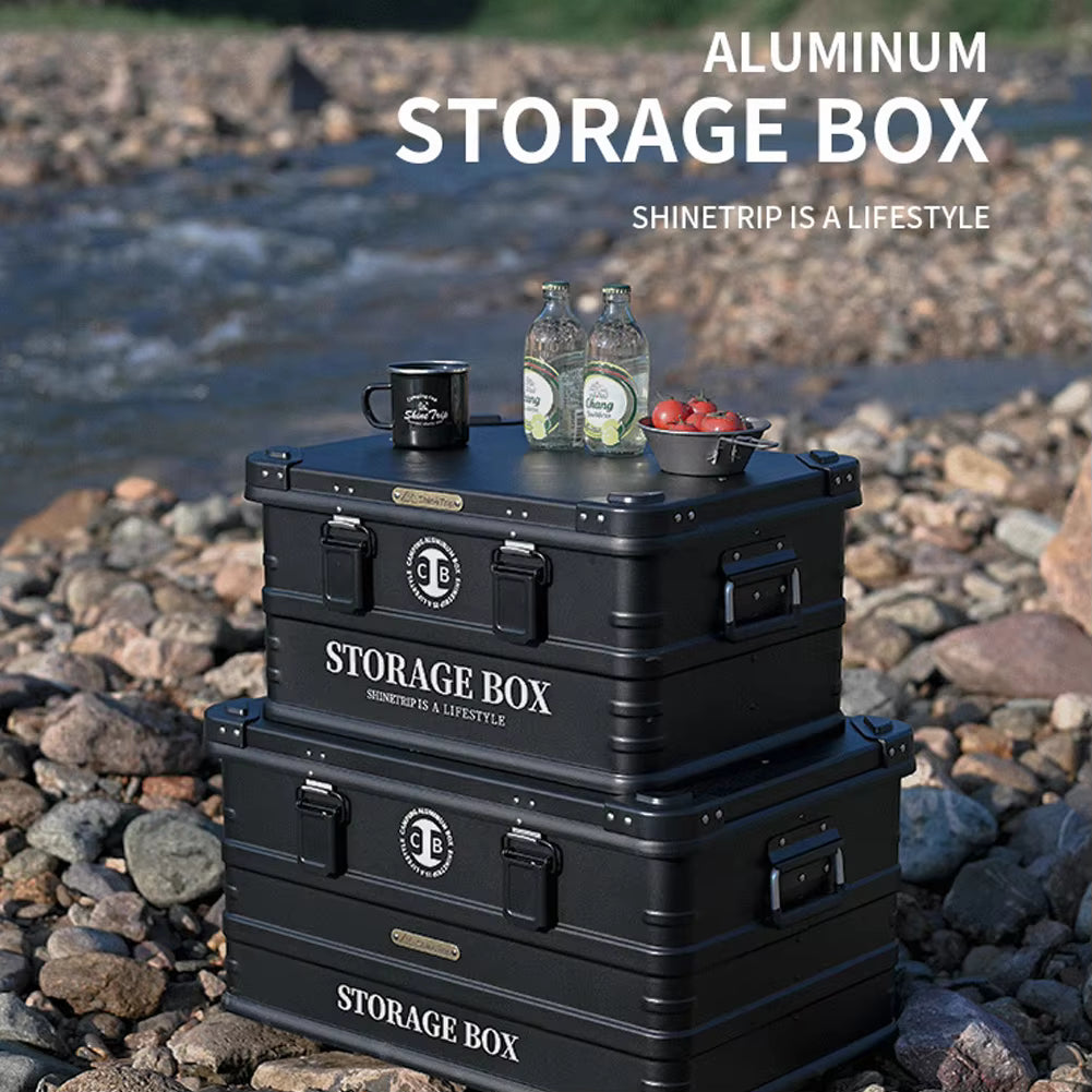 山趣（やましゅみ） SHINETRIP シャイントリップ Outdoor Waterproof Aluminum Storage Box 防水アルミ合金ストレージボックス 44L / 72L（A422-B0M / A422-B0L / A422-D0M / A422-D0L / A422-H0M / A422-H0L）