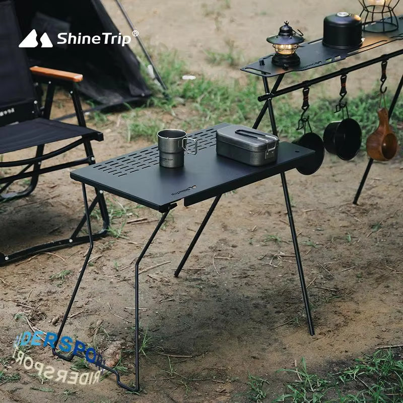 SHINETRIP 5052アルミ サイドテーブル 拡張ボード連結対応（折りたたみ）A455-T00