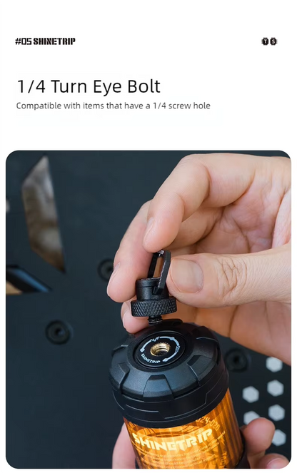 山趣（ShineTrip） ST-05 タクティカルシステム 19灯用ランヤード（ロング／ショート）＆ST-6 1/4回転リングスクリュー