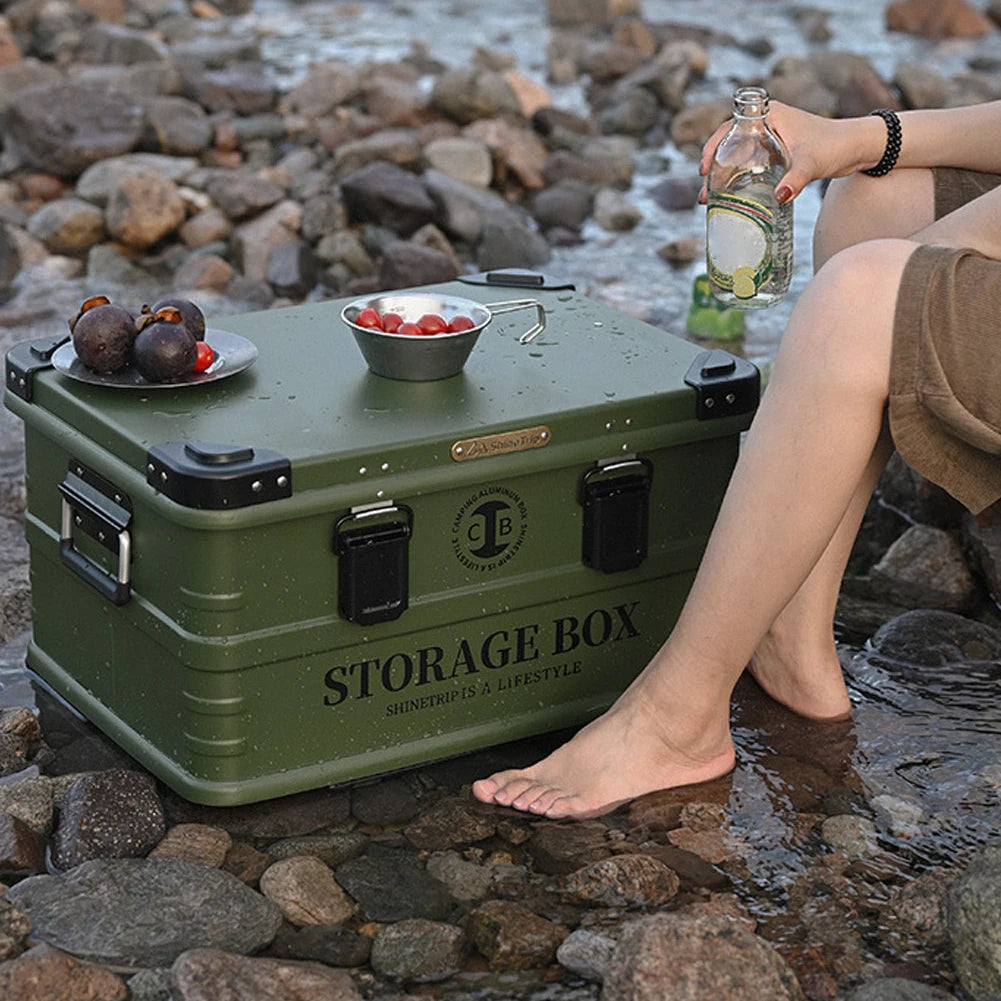 山趣（やましゅみ） SHINETRIP シャイントリップ Outdoor Waterproof Aluminum Storage Box 防水アルミ合金ストレージボックス 44L / 72L（A422-B0M / A422-B0L / A422-D0M / A422-D0L / A422-H0M / A422-H0L）