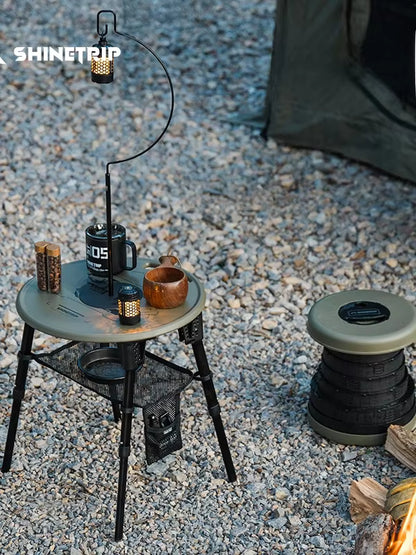 山趣（やましゅみ） SHINETRIP シャイントリップ #05 Series Height-Adjustable Tactical Round Stool 高さ調整式タクティカルラウンドスツール（A553-H0D / A553-D0D）