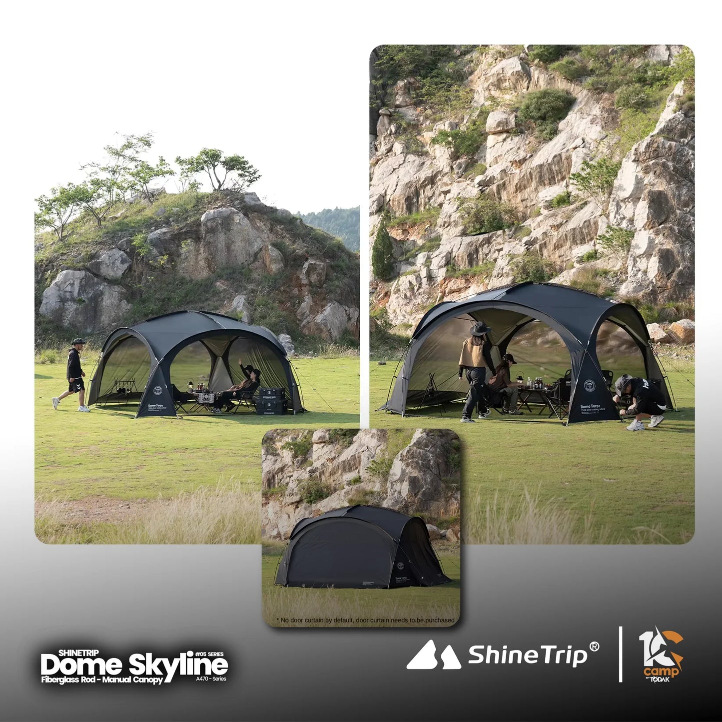 SHINE TRIP Outdoors（シャイン・トリップ アウトドアーズ／山趣）#05 Series Dome Skylight｜ドームスカイライン 本体（FG/AL 2カラー）＋専用オプション