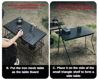 SHINETRIP 5052アルミ サイドテーブル 拡張ボード連結対応（折りたたみ）A455-T00