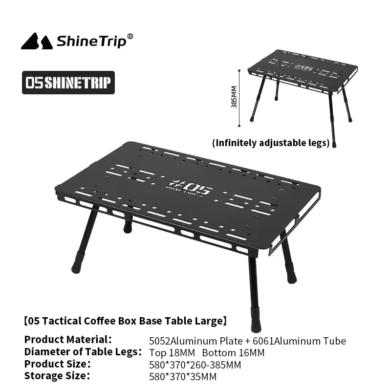 山趣（やましゅみ） SHINETRIP シャイントリップ  #05 Series Coffee Box Base Table Medium / Large（A487-Q00 / A487-P00）コーヒーボックスベーステーブル