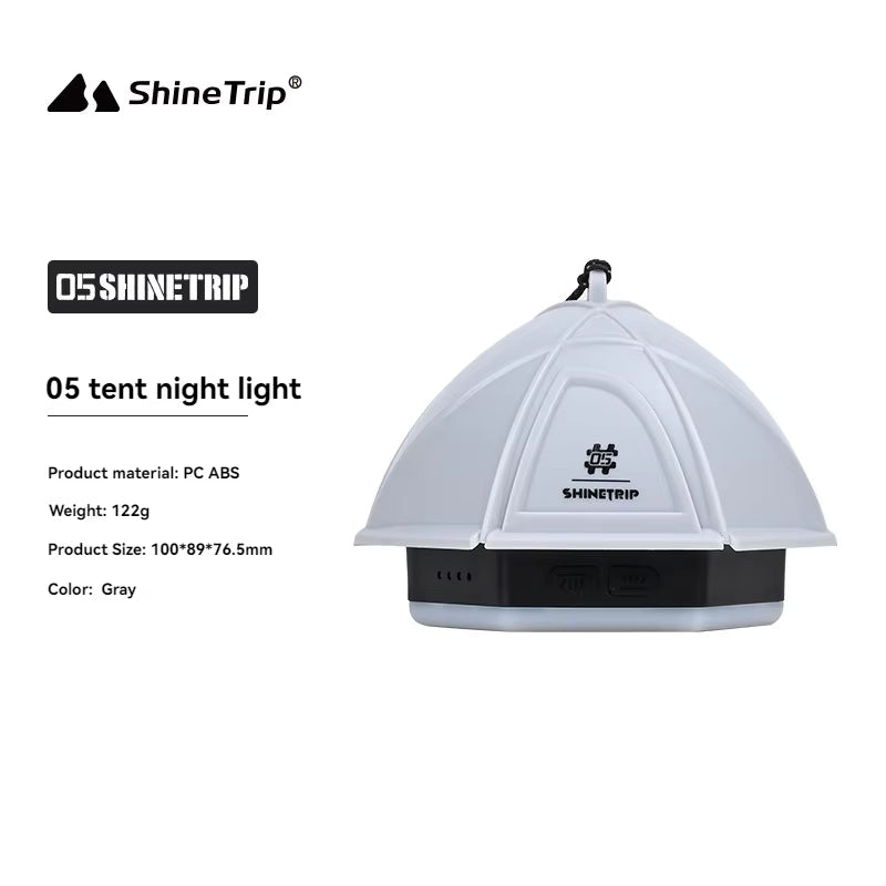 山趣（ShineTrip） ST-05シリーズ テント ナイトライト IPX4（グリーン／サンド／グレー）