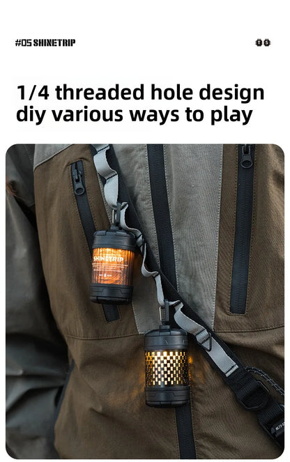 山趣（ShineTrip） ST-05シリーズ 回転式 19グリマー LEDランタン（Black／Transparent／Green／Sand）