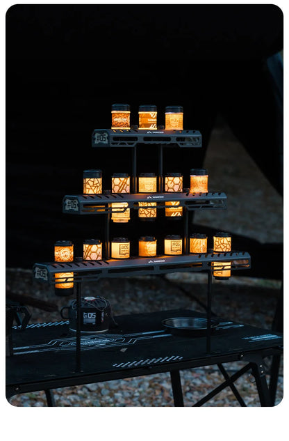 山趣（ShineTrip） ST-05シリーズ 回転式 19グリマー LEDランタン（Black／Transparent／Green／Sand）