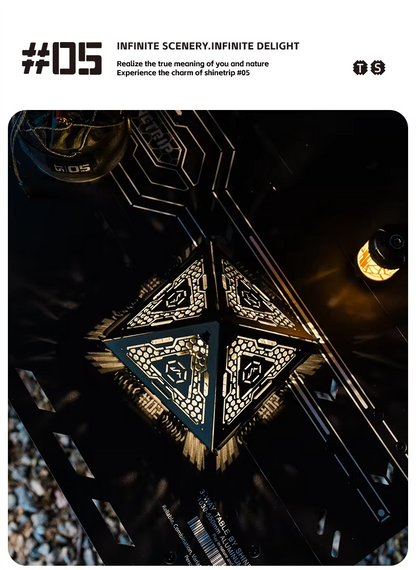 山趣（ShineTrip） ST-05シリーズ ピラミッドランプシェード（ブラック）