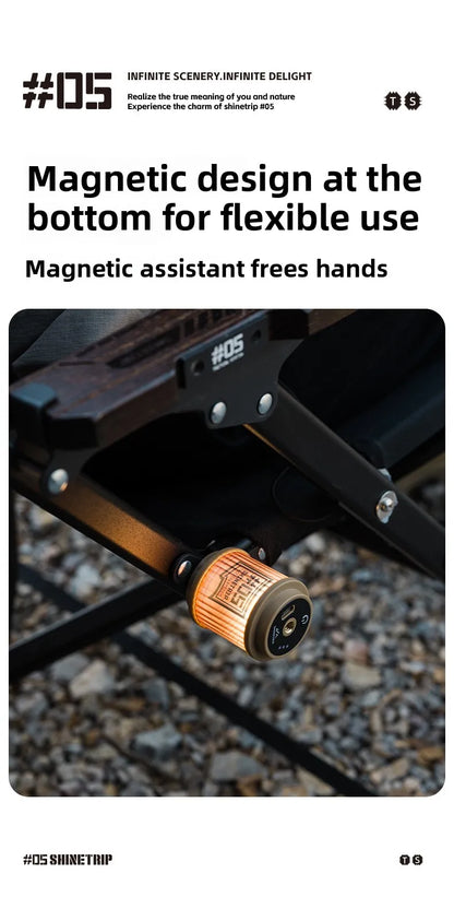 山趣（ShineTrip） ST-05シリーズ 回転式 19グリマー LEDランタン（Black／Transparent／Green／Sand）