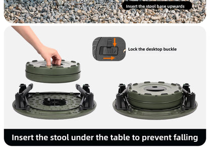 山趣（やましゅみ） SHINETRIP シャイントリップ #05 Series Height-Adjustable Tactical Round Stool 高さ調整式タクティカルラウンドスツール（A553-H0D / A553-D0D）