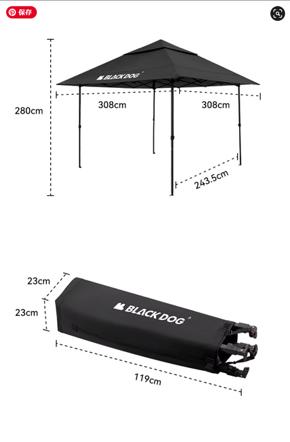 BLACKDOG Square Canopy ブラックドッグ スクエアキャノピー イベントテント タープテント ウォーターウェイト付属