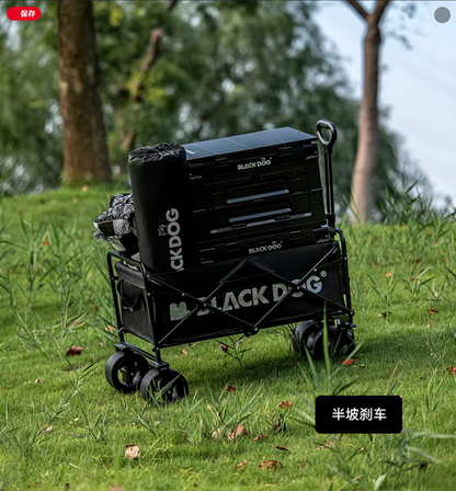 BLACKDOG Camping cart ブラックドッグ フォールディングキャリーワゴン キャンプカート キャンプワゴン 折りたたみカート 天板付属