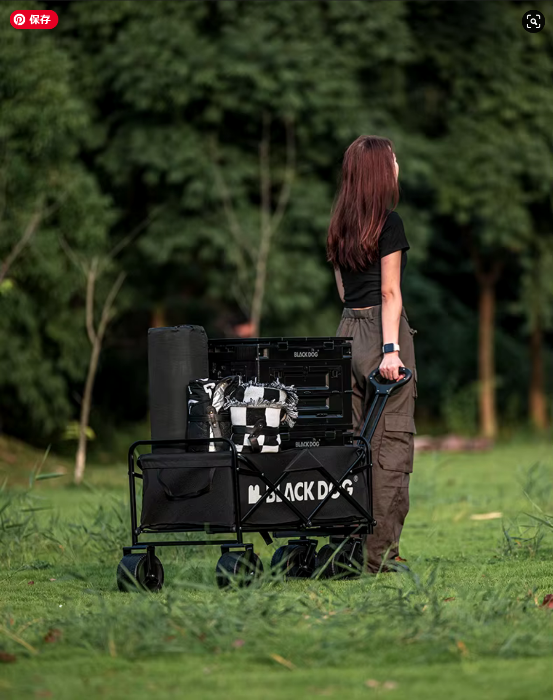 BLACKDOG Camping cart ブラックドッグ フォールディングキャリーワゴン キャンプカート キャンプワゴン 折りたたみカート 天板付属