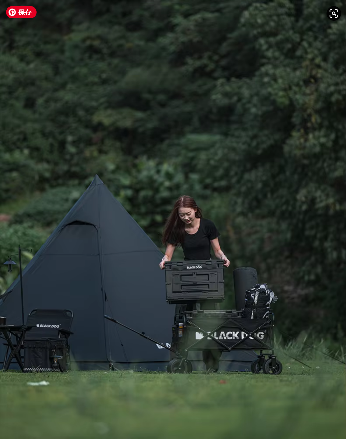 BLACKDOG Camping cart ブラックドッグ フォールディングキャリーワゴン キャンプカート キャンプワゴン 折りたたみカート 天板付属