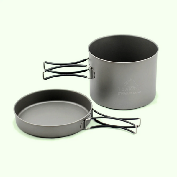 トークス チタンパンと1300mlチタンポットのセット TOAKS Titanium 1300ml Pot with Pan CKW-1300