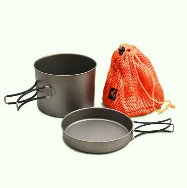 トークス チタンパンと1300mlチタンポットのセット TOAKS Titanium 1300ml Pot with Pan CKW-1300