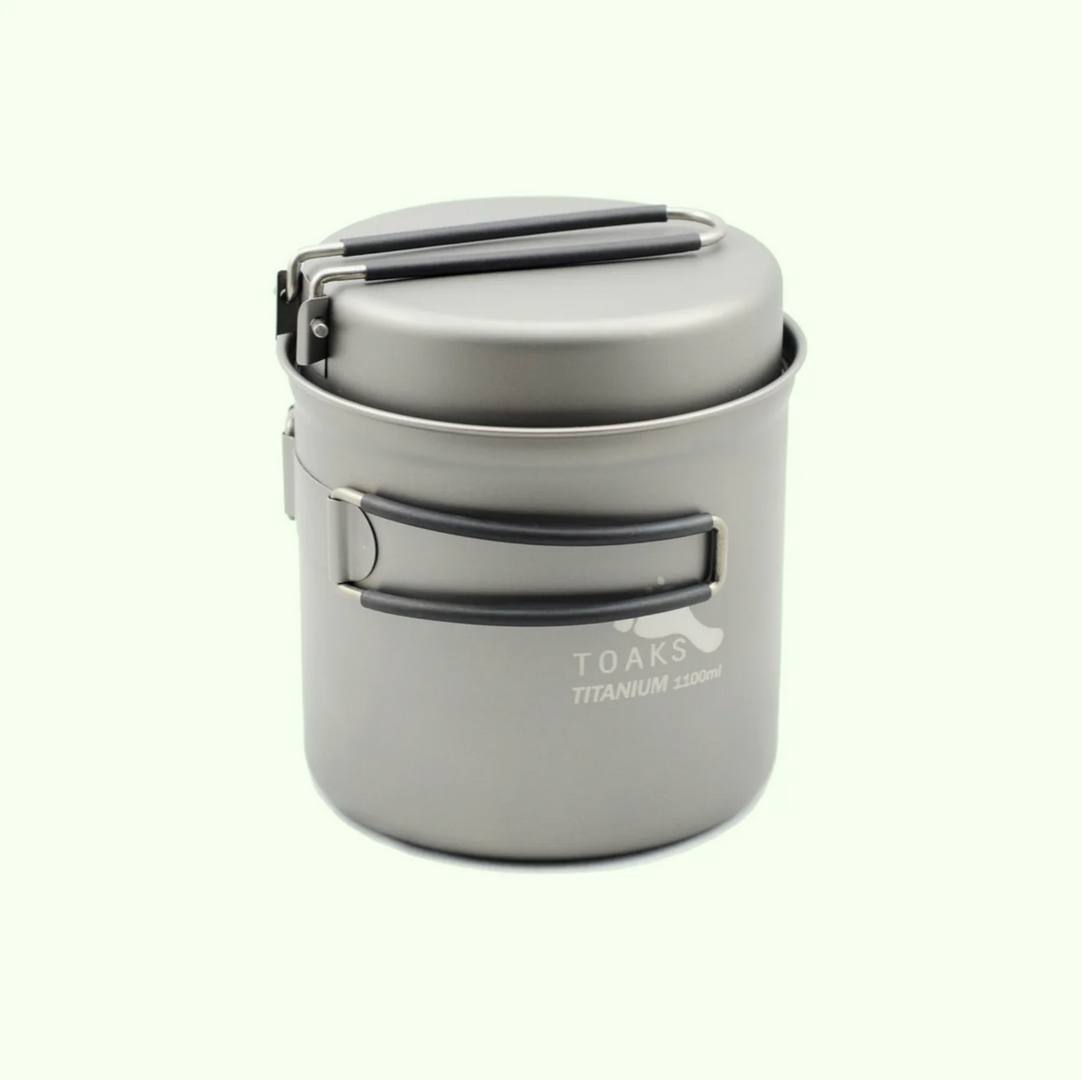 トークス チタンパンと1100mlチタンポットのセット TOAKS Titanium 1100ml Pot with Pan CKW-1100