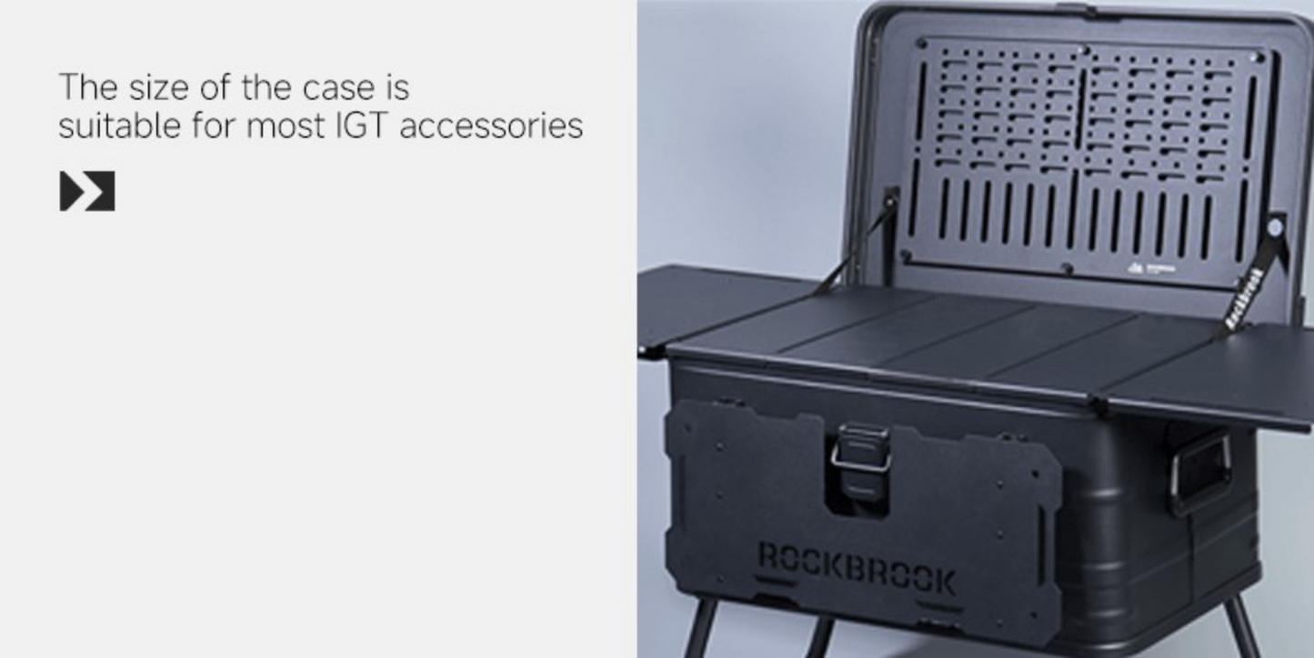 ロックブルック 50Lブラックアルミテーブルボックス Rockbrook 50L Black Aluminum Table Box KARGO PRO BX1024 57X38X28CM