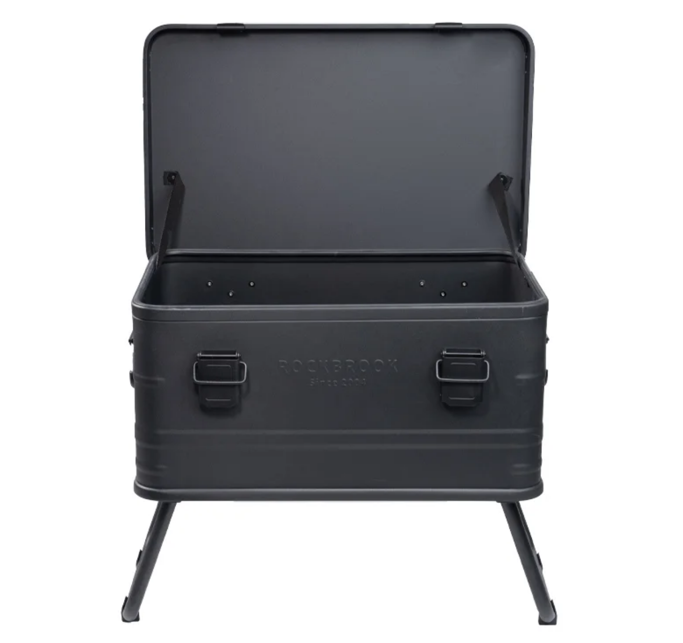 ロックブルック 50Lスタンドバー付きブラックアルミボックス Rockbrook 50L BLACK Aluminium Box with Stand Bar STANDY BX1017BKMB