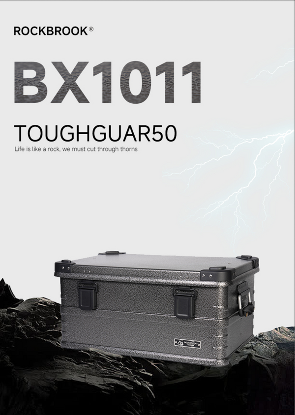 ロックブルック 50L アルミストレージボックス Rockbrook GREY Scratch Resistant Aluminium Storage Box TOUGHGUARD BX1011M