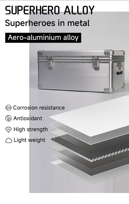 ロックブルック 20L 30L 40L 69L シルバーアルミストレージボックス Rockbrook SLIVER Aluminium Storage Box UltraLite BX1010