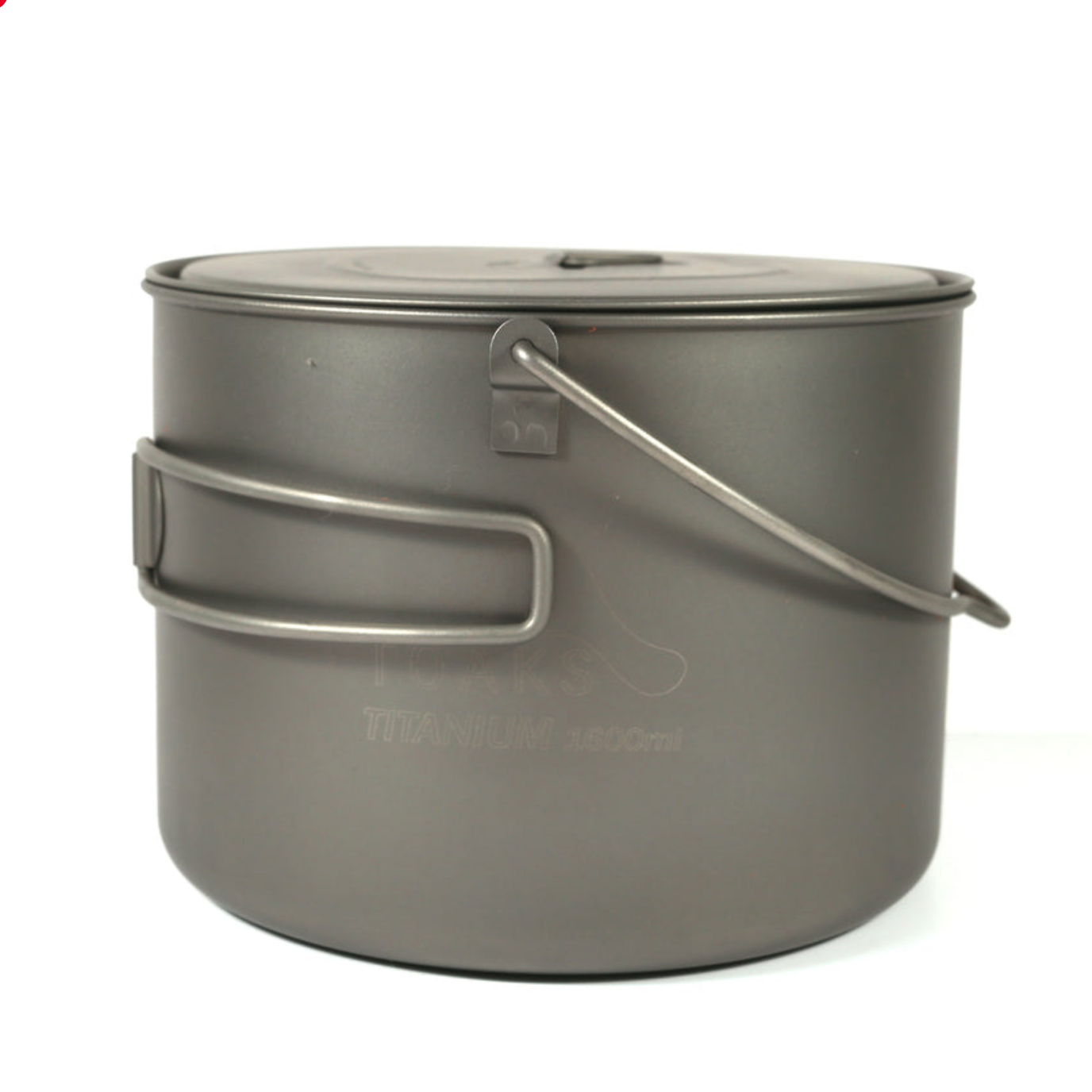 トークス チタンポット（ポットにハンドル付き) 1600ml TOAKS Titanium 1600ml Pot with Bail Handle POT-1600-BH