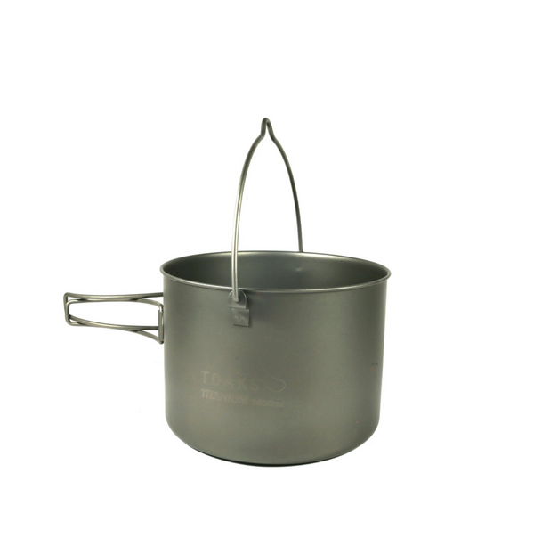 トークス チタンポット（ポットにハンドル付き) 1600ml TOAKS Titanium 1600ml Pot with Bail Handle POT-1600-BH