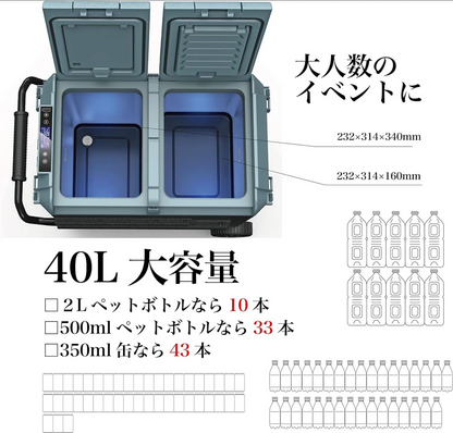 沢田テント SAWADA ポータブル冷凍冷蔵庫(外付けバッテリー対応) 40L