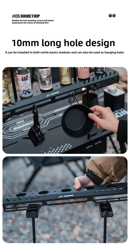 山趣（ShineTrip） ST-05シリーズ 38灯 スターライトブリッジ（S／M／L・ベーシックモジュール・延長アルミロッド） ブラック