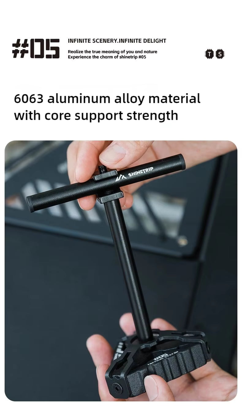 山趣（ShineTrip） ST-05シリーズ Horn Peak キャンドルホルダー（単品／3点ベース ライトアレイ）A542 ブラック