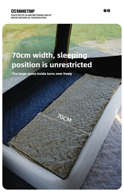 ShineTrip（山趣）#05 シリーズ エンベロープ スリーピングバッグ（G100/G150/G200・L/R・Black／Sand）