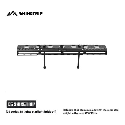 山趣（ShineTrip） ST-05シリーズ 38灯 スターライトブリッジ（S／M／L・ベーシックモジュール・延長アルミロッド） ブラック
