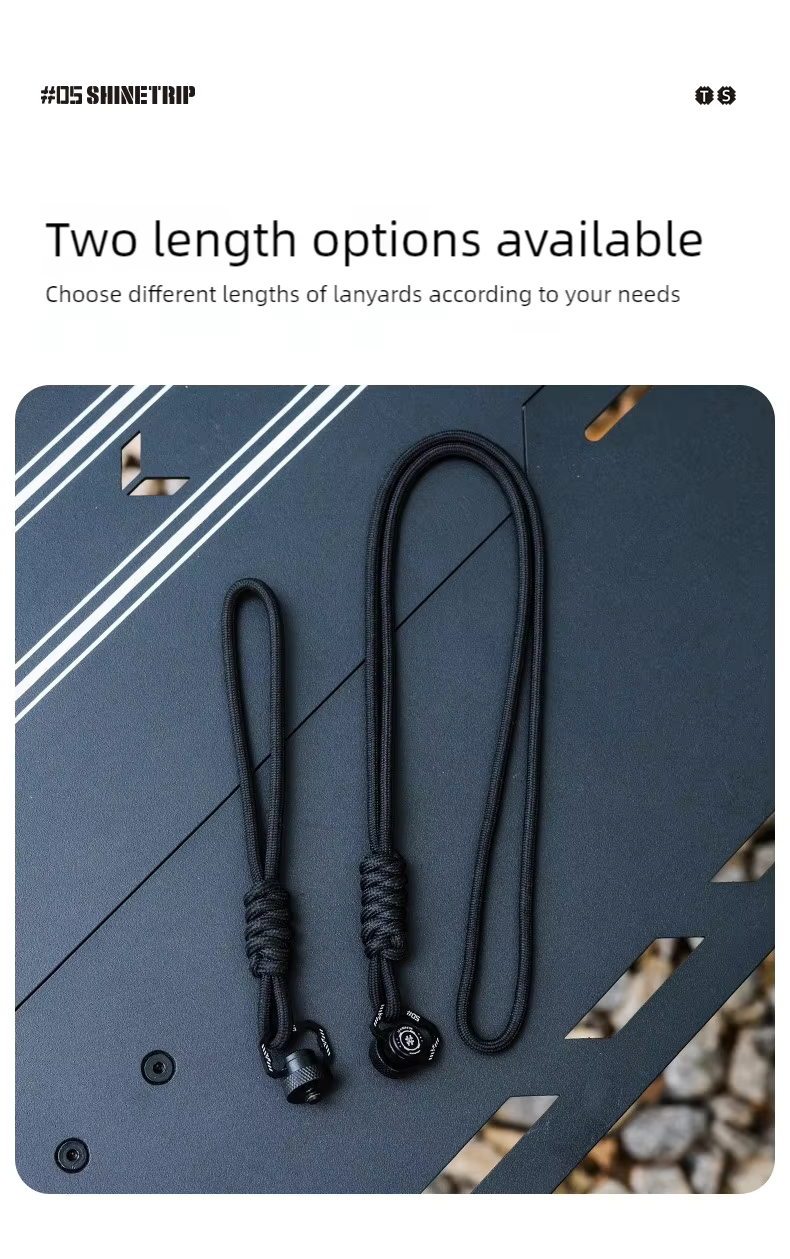 山趣（ShineTrip） ST-05 タクティカルシステム 19灯用ランヤード（ロング／ショート）＆ST-6 1/4回転リングスクリュー