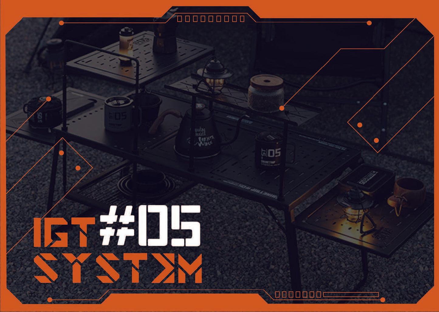 SHINE TRIP Outdoors（シャイン・トリップ／山趣）#05 Series Black Mist IGT Camping Table｜ブラックミストIGTモジュラーキャンプテーブル