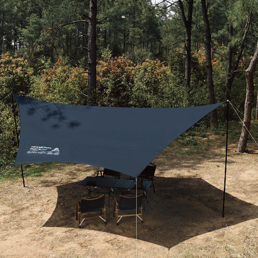 SHINE TRIP Outdoors（シャイン・トリップ／山趣）Hexagonal Vinyl Skylight 六角黒膠天幕（Gold／Black）