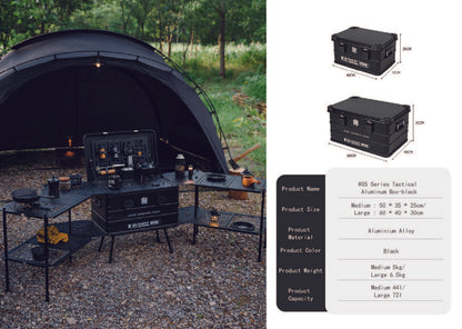 山趣（やましゅみ） SHINETRIP #05 Series Tactical Aluminum Case Black（Medium / Large） アルミギアコンテナ