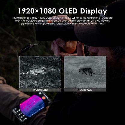 RIX Optics（リックス オプティクス） TITAN（タイタン）T3 / T6 サーマル単眼鏡 レーザー距離計1200m搭載 384×288 / 640×480 VOxセンサー OLEDディスプレイ IP67 防塵防水