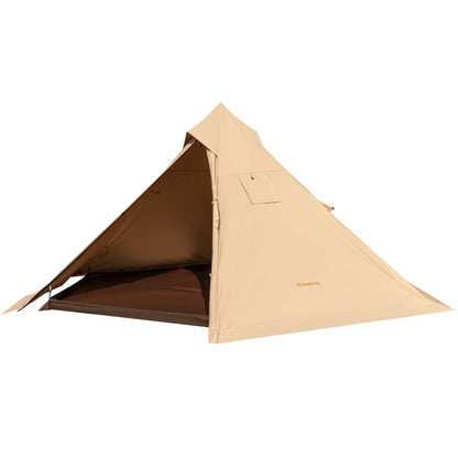 【KingCamp｜キングキャンプ】TURINO ワンポールテント 第一世代改良型｜TC生地・煙突口付き・ソロ〜デュオ対応（カーキ）
