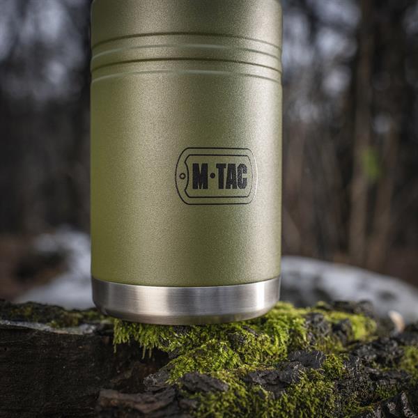 M-TAC（エムタック） Stainless 750 ml Thermos with Folding Spoon ステンレス サーモス 750ml フォールディングスプーン付き（60056001）
