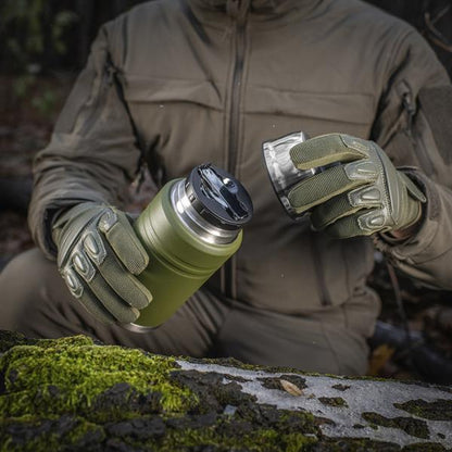 M-TAC（エムタック） Stainless 750 ml Thermos with Folding Spoon ステンレス サーモス 750ml フォールディングスプーン付き（60056001）